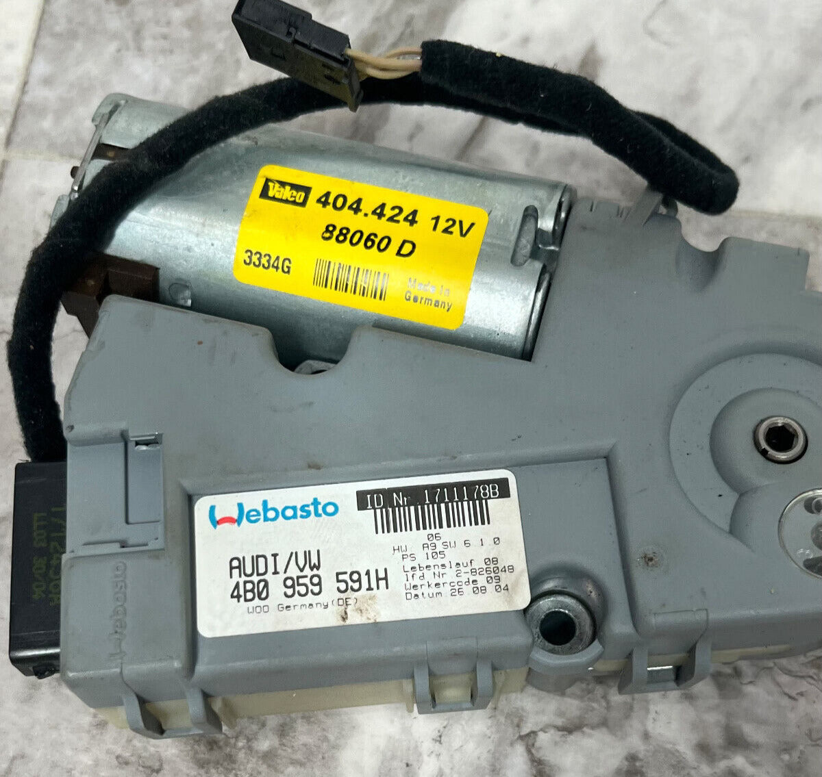 2005-08 Audi A6 A4 S4 Sunroof Roof Motor OEM