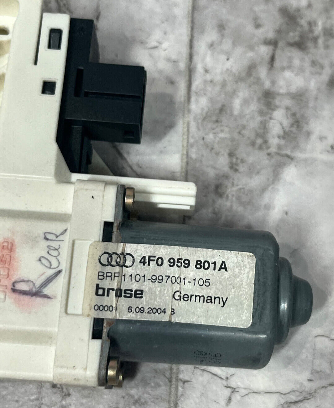 2006-11 Audi A6 Rear Left Driver Window Motor Assembly OEM
