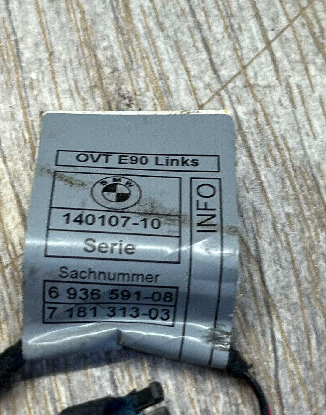 2006-11 BMW E90 328i Front Left or Right Side Door Wiring Harness OEM