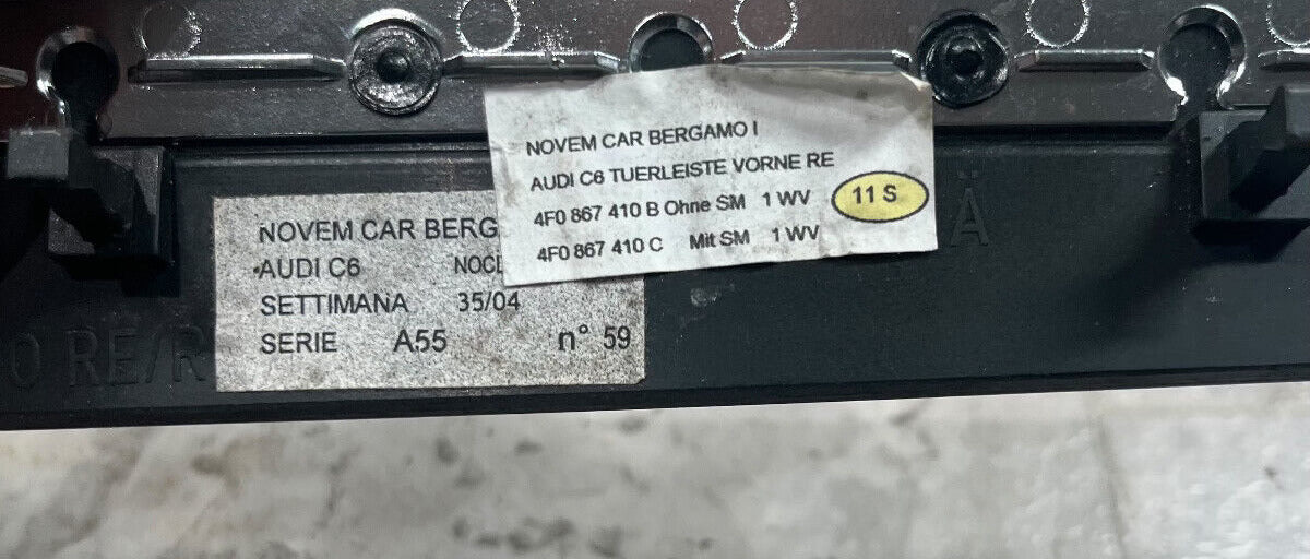 2005-10 Audi A6 Front Right Door Panel Trim OEM