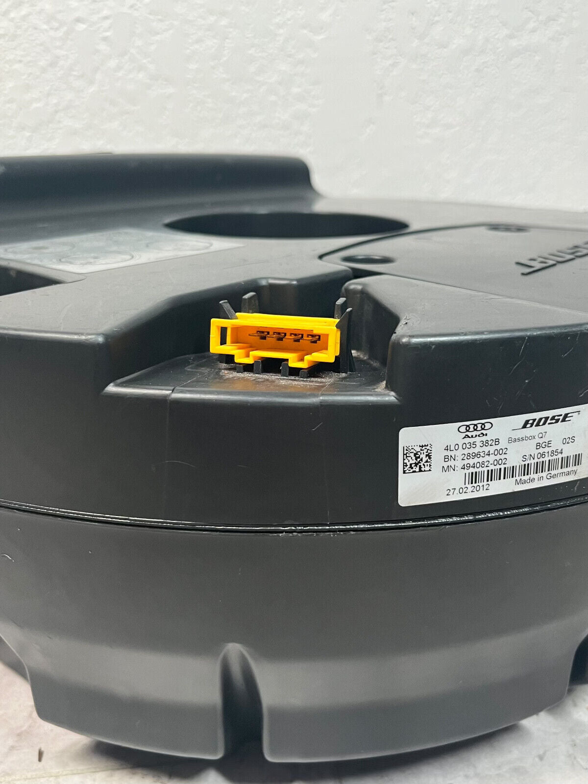 2007-15 Audi Q7 Rear Speaker Subwoofer Bass Box BOSE OEM
