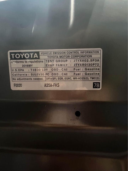 2018-22 Toyota Camry Front Hood OEM