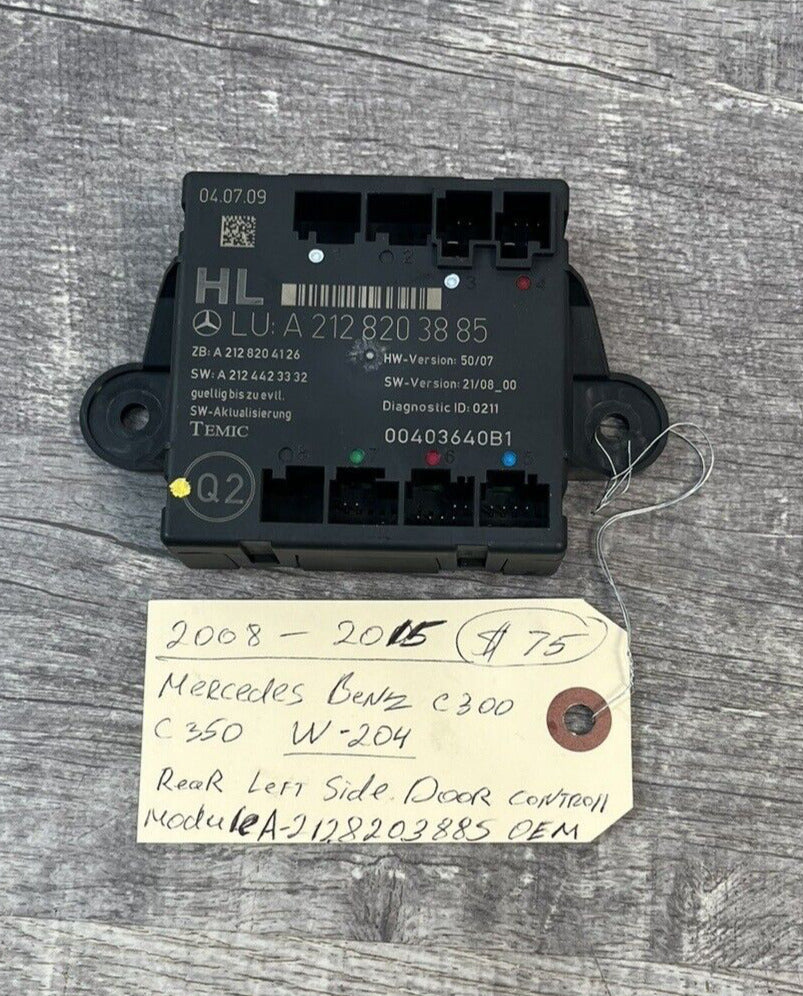 2008-15 Mercedes W204 C300 C350 Rear Left Side Door Control Module OEM