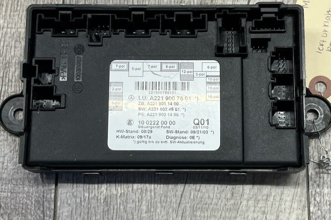 2007-13 Mercedes W221 S550 S400 Rear Right or Left Side Door Control Module OEM
