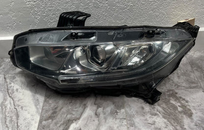 2016-20 Honda Civic Left Driver Side Headlight Halogen OEM