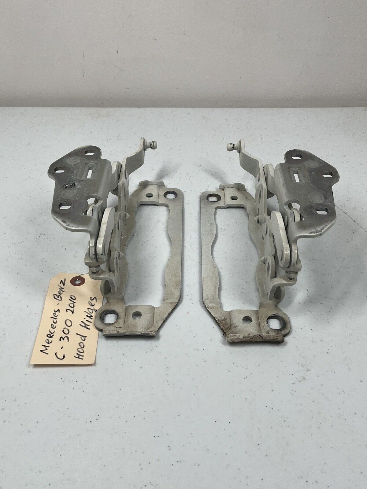 2008-14 Mercedes W204 C300 C350 Front Left & Right Hood Hinges Pair OEM