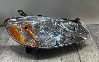 2003-08 Toyota Corolla Amber Chrome Housing Right Headlight