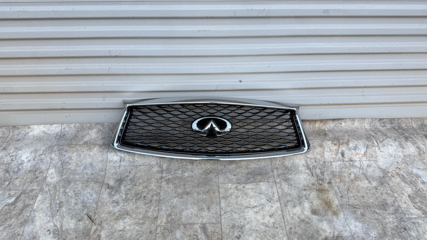 2018-23 Infiniti Q50 Front Bumper Radiator Upper Grille Cover Panel Trim OEM