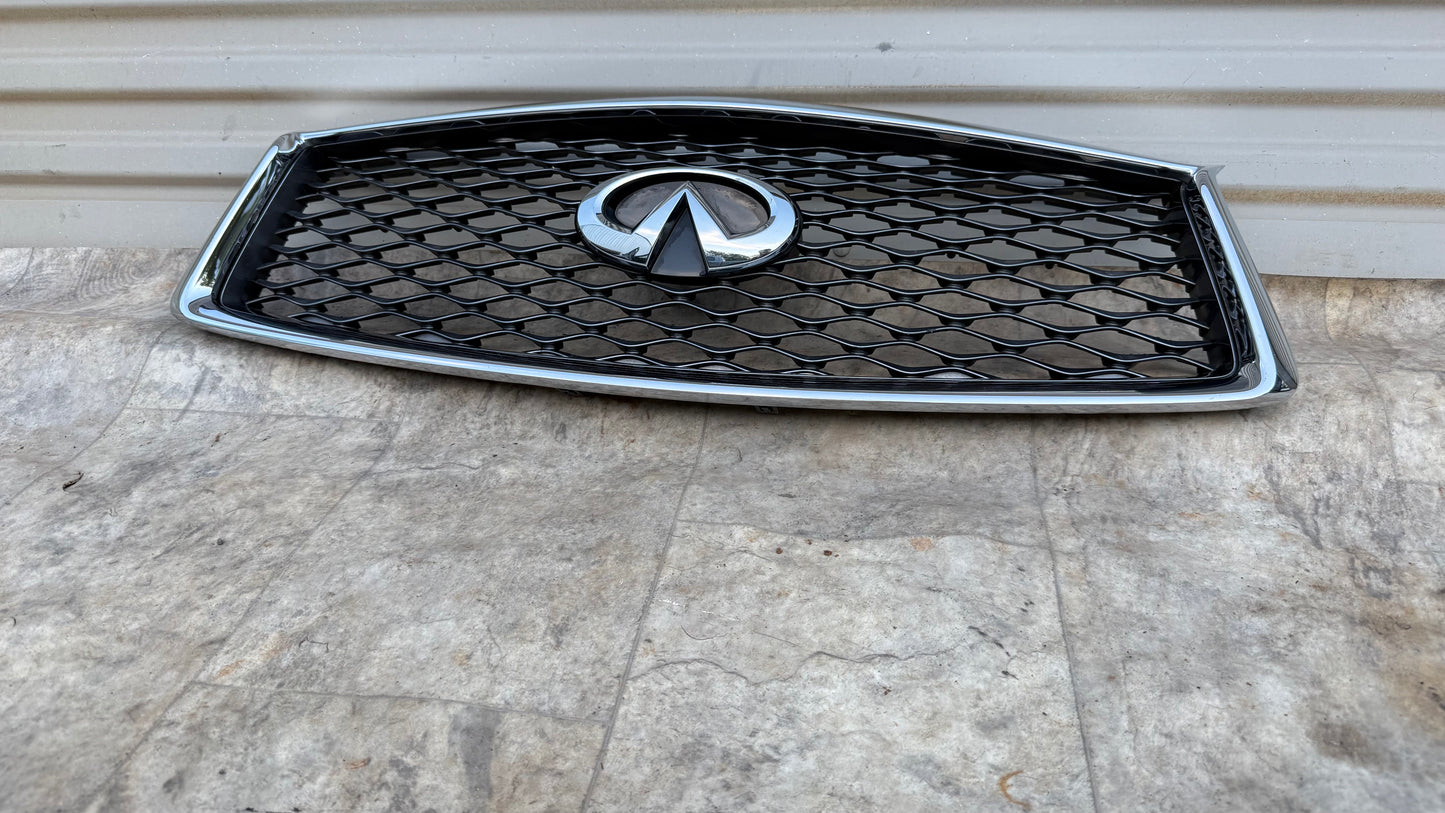2018-23 Infiniti Q50 Front Bumper Radiator Upper Grille Cover Panel Trim OEM