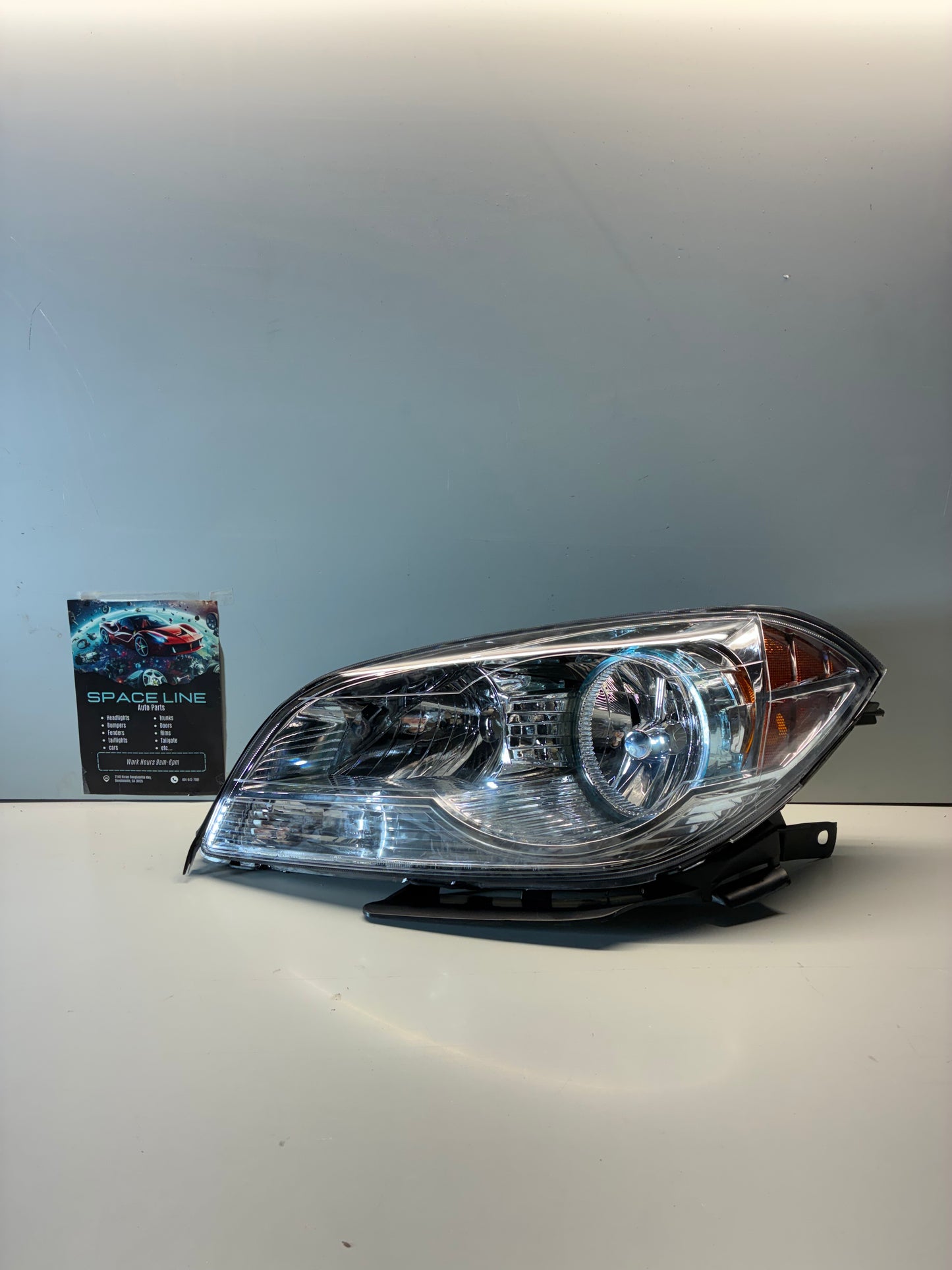 2008-12 Chevy Malibu Left Driver Side Chrome Housing Halogen Headlight